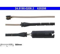 ATE Contatto segnalazione, Usura past. freno/mat. d'attrito 24.8190-0208.2