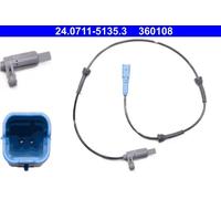 Sensore velocità ruota ABS 24.0711-5135.3 ATE per PEUGEOT 206 SW 206 CC