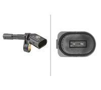 HELLA 6PU 012 039-031 Sensore, N° giri ruota, 12V, 2a... poli, senza cavo