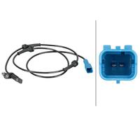 HELLA 6PU 012 806-701 Sensore, N° giri ruota, 2a... poli, Assale anteriore, Cavo 1165mm