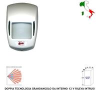 Sensore Volumetrico Per Antifurto Doppia Tecnologia 12 V 15 MT Rileva Movimenti