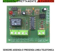 SENSORE X PRESENZA LINEA TELEFONICA ALLARME MANCANZA RETE TELEFONICA RELE SIRENA