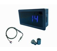 Sensori e manometro EGT (LED blu) per sensori di temperatura di scarico con kit combinato Weld Bund (Celcius))