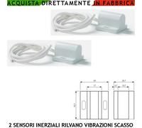 Sensori Inerziali Antifurto 2 Pezzi Vibrazioni Allarme Tentativi di Scasso Furto