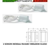 Sensori Inerziali Antifurto 2 Pz Vibroscillatori Allarme Rileva Tentativi Scasso