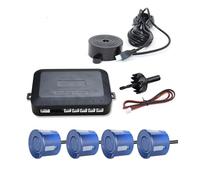 Sensori massa aria per auto Kit sensori di parcheggio per auto da 12 V e 22 mm, 4 universali, cicalino, radar retromarcia, allarme sonoro, indicatore(Blue)