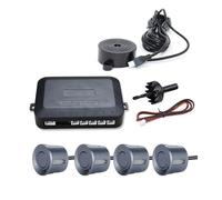 Sensori massa aria per auto Kit sensori di parcheggio per auto da 12 V e 22 mm, 4 universali, cicalino, radar retromarcia, allarme sonoro, indicatore(Gray)