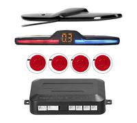 Sensori Parcheggio Auto Kit Retromarcia Radar Posteriore Per Auto Sensore Parcheggio Per Veicoli Assistenza Alla Display Della Distanza(Rosso)