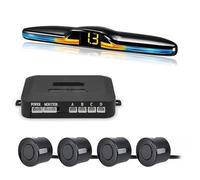 Sensori Radar Kit Di Retroilluminazione Sensore Parcheggio Parktronic Monitor Display Assistente Rilevamento Retromarcia 4 Sonde Parcheggio Pdc Sensore(Nero)