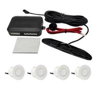 Sensori Radar Kit Di Visualizzazione Monitor Retroilluminazione Sensore Parcheggio Rilevatore Backup Assistente A 4 Sonde Parcheggio Pdc Sensore(BIANCO)