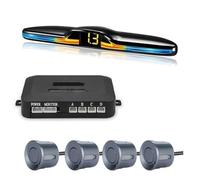 Sensori Radar Kit Retroilluminazione Sensore Parcheggio Parktronic Monitor Display Assistente Di Rilevamento Retromarcia 4 Sonde Parcheggio Pdc Sensore(Grigio)