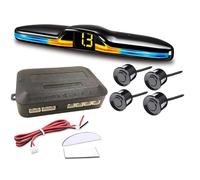 Sensori Radar Kit Retroilluminazione Sensore Parcheggio Parktronic Monitor Display Assistente Di Rilevamento Retromarcia 4 Sonde Parcheggio Pdc Sensore(Nero)