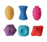 Sensorik Bälle - Set Sechs Vinyl Kugeln Bunt Weich, Struktur Massage Elemente Lernspiel Greifobjekt Kinder, Säuglings Förderung Motorik Training | Wahrnehmung Bewegung Geschicklichkeit Spiel