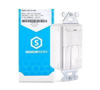 SENSORWORX Interruttore a parete con sensore di movimento di occupazione con attenuazione 0-10 V, SWX-103-D-WH, rilevamento PIR, accensione manuale (modalità vacancy), 120/277 V, 800 W/1200 W, 1 polo