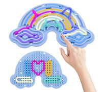 Sensory Activity Board Sensory Fidget Toys for Kids,Duble Sided Design Sensory board For Fine Motor Skill Promotes Focushelp,3+ & adult for Relief anxiety and stress,20 Strings (2 Pcs)
