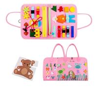 Sensory Board - Giocattolo sensoriale per bambini | Blu, Rosa Soft, libro occupato, 260 g Fine Motor Skills Toy Travel Game | Attività per abilità di vita, allenamento più scintille
