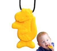 Sensory Chew Necklaces - Creative Silicone Dinosaur-shaped Teething Necklace | Chewy Toy Necklaces For Sensory Kids | Motore Aids Chewing Necklace For Play And Learning