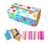 Sensory Crinkle Tissue-Box - Sciarpe Colorate da Danza | Scatola per fazzoletti per, Tirare, assortire, scoppiettare, Colori e Modelli, Giocattoli per Bambini, Regalo 6