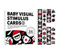 Sensory Flashcard For Babies,Black And White Sensory Card For Baby | Brain Development Learning & Education Visual Stimulation Flashcard For Boys Girls Children Preschoolers