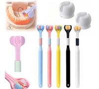 Sensory Joy Toothbrush, 3 Sided Toothbrush, Three Sided Soft Hair Tooth Toothbrush, Soft Bristles V Shaped Toothbrush, Sensory Brush, Soft and Gentle, Clean Every Tooth (5Pcs*B)