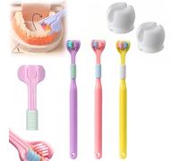 Sensory Joy Toothbrush, 3 Sided Toothbrush, Three Sided Soft Hair Tooth Toothbrush, Soft Bristles V Shaped Toothbrush, Sensory Brush, Soft and Gentle, Clean Every Tooth (3Pcs*A)