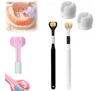 Sensory Joy Toothbrush, 3 Sided Toothbrush, Three Sided Soft Hair Tooth Toothbrush, Soft Bristles V Shaped Toothbrush, Sensory Brush, Soft and Gentle, Clean Every Tooth (2Pcs*B)