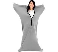 Sensory Sleep Pod The Body Sock per uomini, donne e ragazzi, coperta refrigerante lavabile in lavatrice, indossabile, coperta ponderata alternativa (grigio, X-Large/XL)