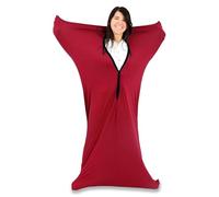Sensory Sleep Pod The Body Sock per uomini, donne e ragazzi, coperta refrigerante lavabile in lavatrice, indossabile, coperta ponderata alternativa (rosso, S/S)