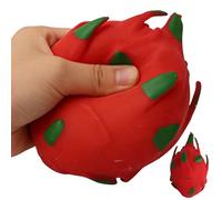 Sensory Squeeze Toy - Dragon Fruit Stress Ball for Hand Relaxation | Gel Filled with Slow Rebound Texture, Realistic Fruit Design Grip Trainer, Stress Relief Toy for Office Desk Study Travel Break
