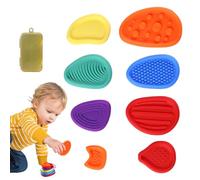 Sensory Stones Set, 8-Piece Stretchy Fidget Toys, Textured Tactile Calming Tools, Durable Soft Material, for Kids 3+, Meditation, Gym, Playground, School, Travel,