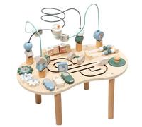 Sensory Table, Wooden Activity Center, Play Desk, Interactive Learning Toy, 15.35x8.66x14.57 Inches, Ideal for Weaning Stage, Indoor Outdoor Use, Family Fun, Friends, Birthday