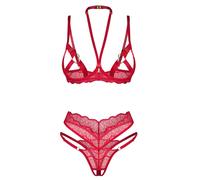 Sensuale Ouvert-Set Cupide Desir Di Obsessive Con Filigrana Pizzo