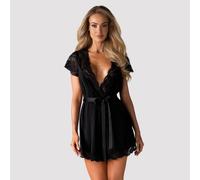 Obsessive 810-PEI-1 Peignoir Black S/M