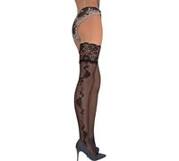 Sensuali calze autoreggenti con pizzo da 13 cm di altezza, 20 denari Black M/L
