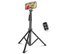 Sensyne Treppiede per telefono da 170,2 cm, estensibile e bastone per selfie, con telecomando wireless e supporto per telefono, compatibile con iPhone e Android, fotocamera (nero)