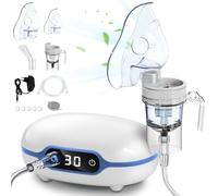 Sentasi Aerosol Portatile per Bambini Adulti Nebulizzatore a Compressore Macchina Inalatore Silenzioso con display LED,Velocità di Atomizzazione Regolabile,per la Cura di Queste Malattie Respiratorie