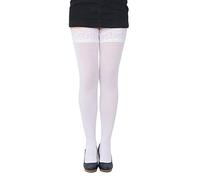 SENTELEGRI, calze autoreggenti in microfibra, 40 denari, opache bianco L