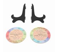 SENTENZIONI EMOZIONE Ruota Emozione Mental Health Emotion Wheel 2 Pacchetto in legno Rilassante Umore Clattiera Emozione calmante con supporto in plastica per il consulente (2)