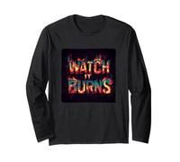 Senti il fuoco con questo costume grafico Watch It Burns Maglia a Manica