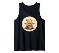 Senti il ritmo con questo batterista a dondolo Teddy Bear Canotta