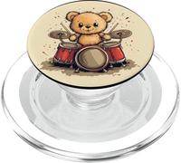 Senti il ritmo con questo batterista a dondolo Teddy Bear PopSockets PopGrip per MagSafe
