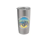 Senti il Tuono del Mio Monster Truck Bicchiere termico in acciaio inox doppia parete