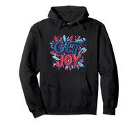 Senti l'allegria con il costume di design Get Joy Saying Felpa con Cappuccio