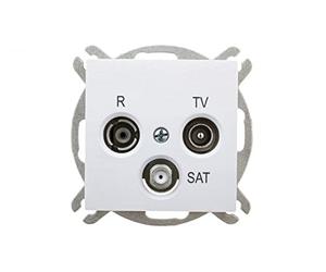 Sentia 59068431343 - Presa per antenna RD/TV/SAT, senza cornice, IP20, colore: Bianco 1453-10 Electroplast