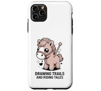 Sentieri da disegno e racconti di equitazione Cavallo carino Pony Custodia per iPhone 11 Pro Max