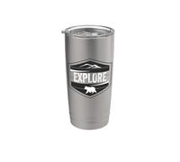 Sentieri Explorer Amore Esplora Natura Montagne Bicchiere termico in acciaio inox doppia parete