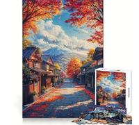 Sentiero autunnale verso il Fuji - Puzzle per adulti da 1000 pezzi, allenamento della memoria, calma e distrazione, bordi precisi, regalo festivo (50x75cm)