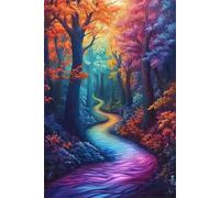 Sentiero degli alberi colorati Puzzle di 500 Pezzi per Adulti, Alta Qualità puzzle adulti, Puzzles Classico Relax Giochi, Regalo Perfetto