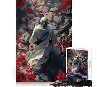 Sentiero dei Samurai tra i Fiori Rossi - Puzzle da 1000 pezzi per adolescenti - Gioco di logica per tutta la famiglia - Bordo trasparente - Una calda sorpresa (38x52cm)