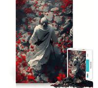 Sentiero dei Samurai tra i Fiori Rossi - Puzzle da 1000 pezzi per adolescenti - Gioco di logica per tutta la famiglia - Bordo trasparente - Una calda sorpresa (38x52cm)